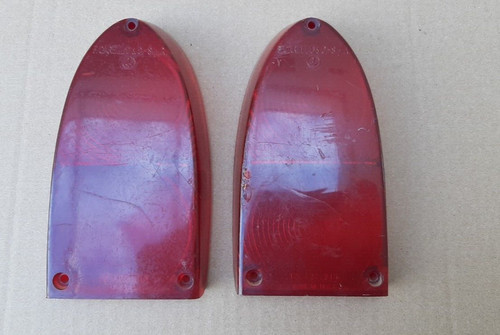 Plastic red trolley headlights - plastic,